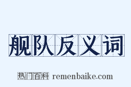 舰队反义词是什么意思的图片